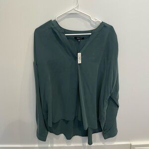 Madewell formal blouse in dark teal color. So comfy but easy to dress up! NWT